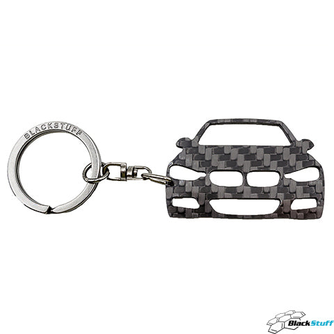 BlackStuff Carbon Fiber Keychain Keyring Ring Holder Compatible with 3er 3 Series F30 F31 F34 2011-2019 BS-879