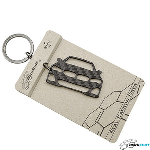 BlackStuff Carbon Fiber Keychain Keyring Ring Holder Compatible with 3er 3 Series G20 2019+ BS-880