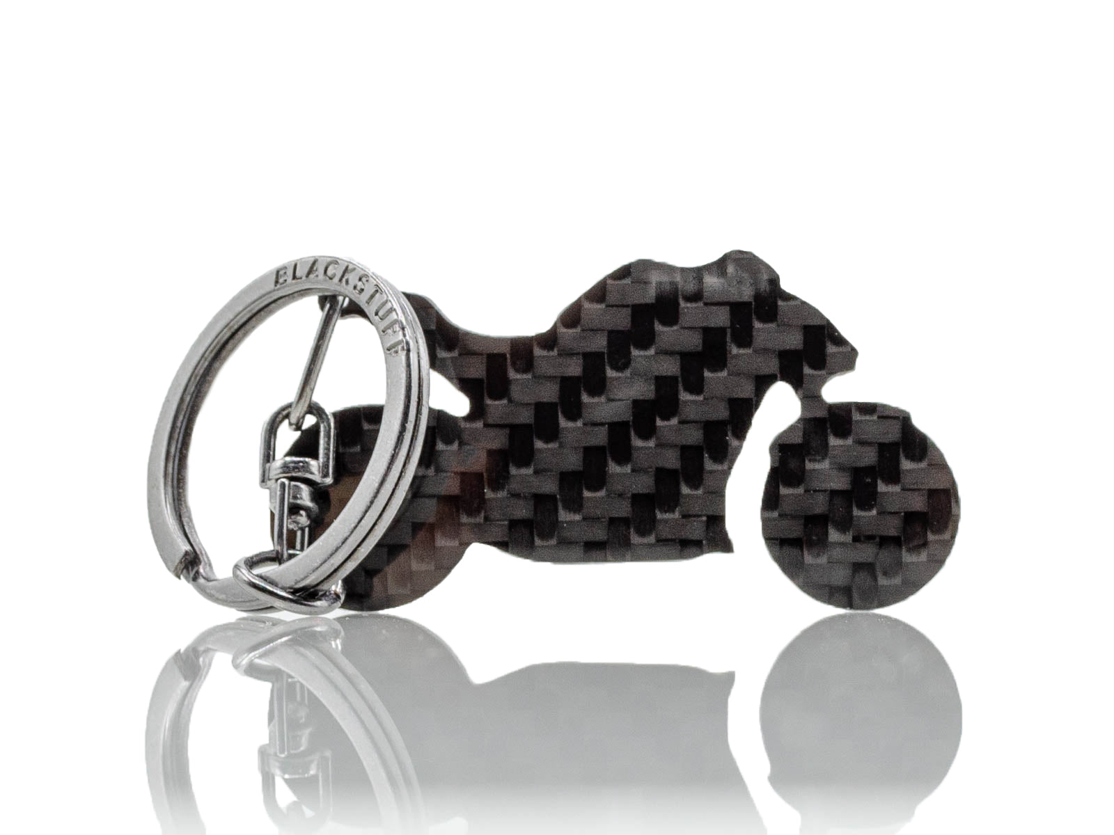 BlackStuff Carbon Fiber Keychain Keyring Ring Holder Compatible with Motorcycle Z1000 BM-001