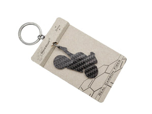 BlackStuff Carbon Fiber Keychain Keyring Ring Holder Compatible with Motorcycle GSX-R BM-002