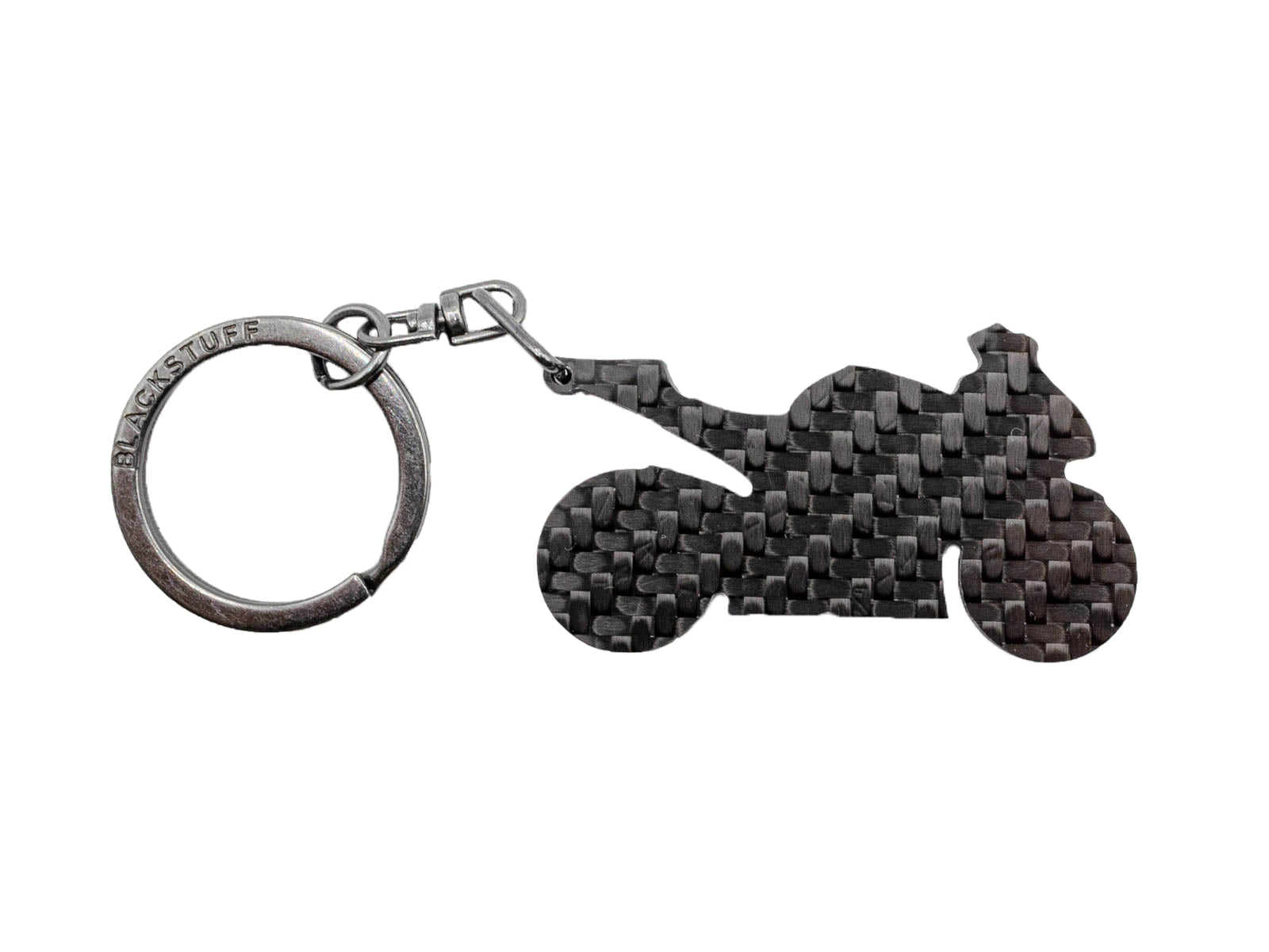 BlackStuff Carbon Fiber Keychain Keyring Ring Holder Compatible with Motorcycle GSX-R BM-002