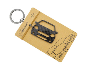 BlackStuff Carbon Fiber Keychain Compatible with Grande Punto 2005-2012 BS-1000