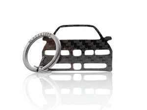 BlackStuff Carbon Fiber Keychain Keyring Ring Holder Compatible with Leon MK1 1M Sport FR 2001 BS-1005