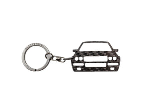 BlackStuff Carbon Fiber Keychain Keyring Ring Holder Compatible with Delta Integrale BS-1012