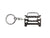 BlackStuff Carbon Fiber Keychain Keyring Ring Holder Compatible with X Class BS-1014