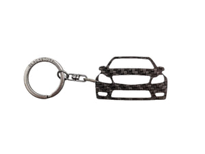 BlackStuff Carbon Fiber Keychain Keyring Ring Holder Compatible with C-Class W204 Facelift 2011-2014 BS-1016