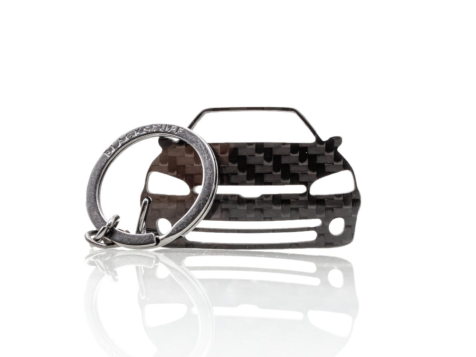 BlackStuff Carbon Fiber Keychain Keyring Ring Holder Compatible with 106 Rallye BS-1018