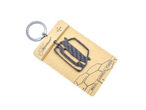 BlackStuff Carbon Fiber Keychain Keyring Ring Holder Compatible with Octavia NX MK4 2020 BS-1020