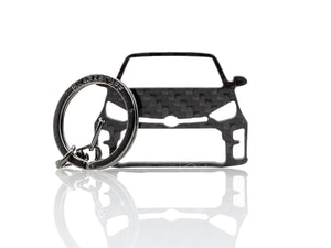 BlackStuff Carbon Fiber Keychain Keyring Ring Holder Compatible with Yaris GR Mk4 XP210 2020 BS-1022