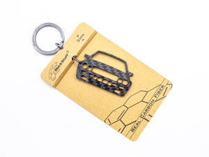 BlackStuff Carbon Fiber Keychain Keyring Ring Holder Compatible with Delta Integrale 1985-1991 BS-1023