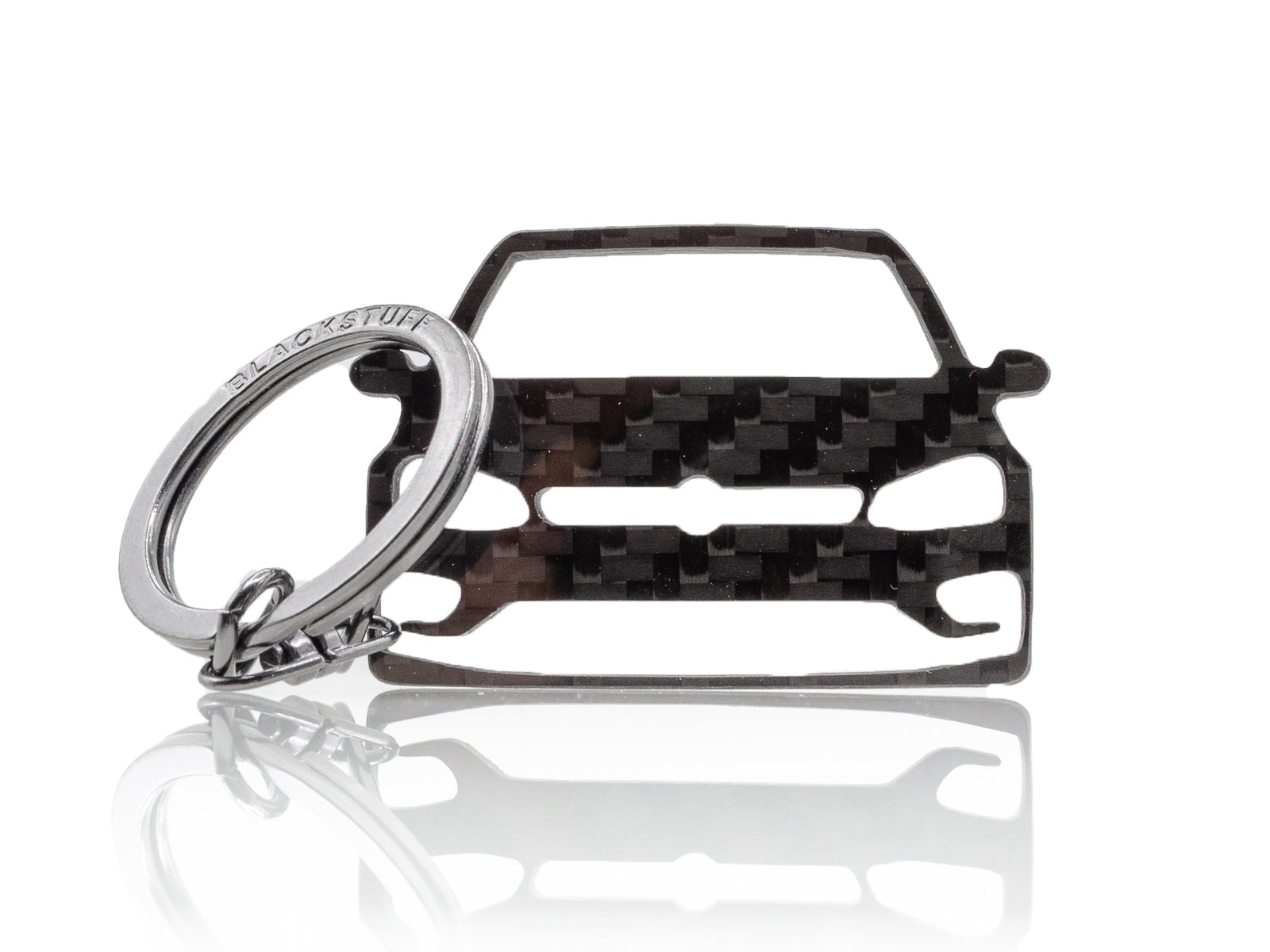 BlackStuff Carbon Fiber Keychain Keyring Ring Holder Compatible with Golf R mk7.5 2019-2020 BS-1026