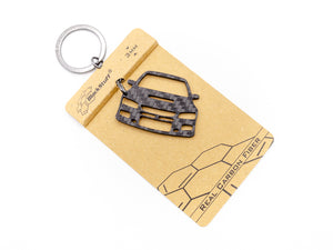 BlackStuff Carbon Fiber Keychain Keyring Ring Holder Compatible with EVO 9 BS-1031