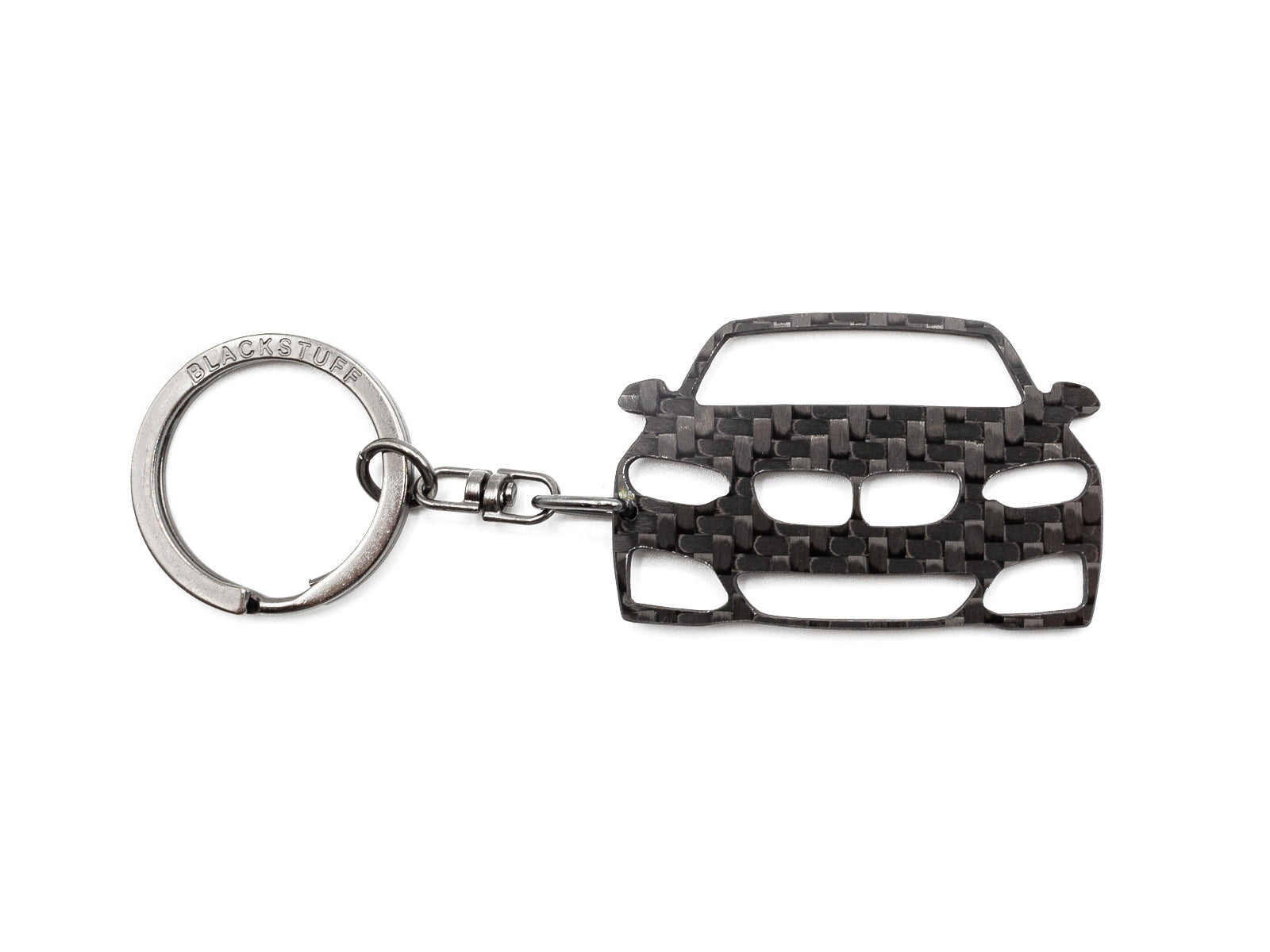 BlackStuff Carbon Fiber Keychain Keyring Ring Holder Compatible with 240i M F22 BS-1032