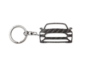 BlackStuff Carbon Fiber Keychain Keyring Ring Holder Compatible with Mustang 2019 BS-1033