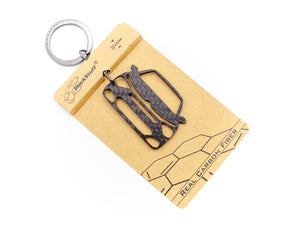 BlackStuff Carbon Fiber Keychain Keyring Ring Holder Compatible with C4 2021 BS-1035