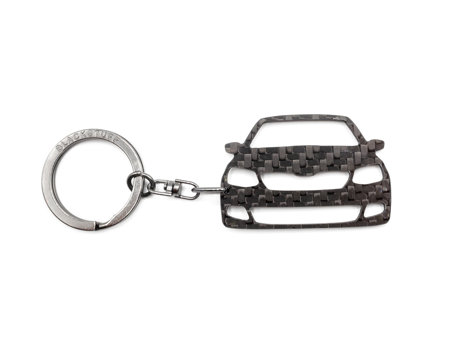 BlackStuff Carbon Fiber Keychain Keyring Ring Holder Compatible with Fabia MK3 2014 BS-1038