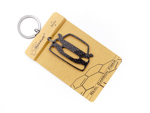 BlackStuff Carbon Fiber Keychain Keyring Ring Holder Compatible with Leon MK4 KL1 KL8 2020 BS-1040