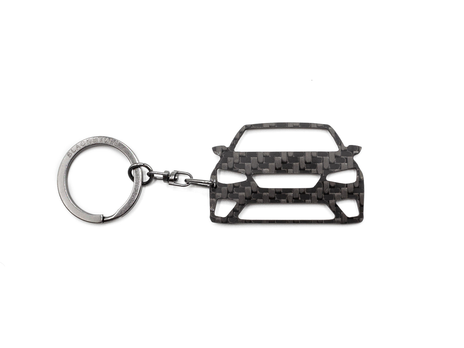 BlackStuff Carbon Fiber Keychain Keyring Ring Holder Compatible with Ibiza MK5 6F KJ1 2017 BS-1041