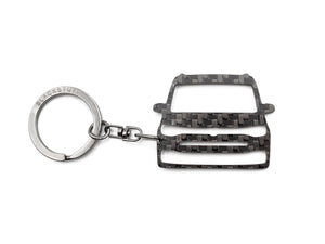 BlackStuff Carbon Fiber Keychain Keyring Ring Holder Compatible with Caddy Touran MK4 2020 BS-1044