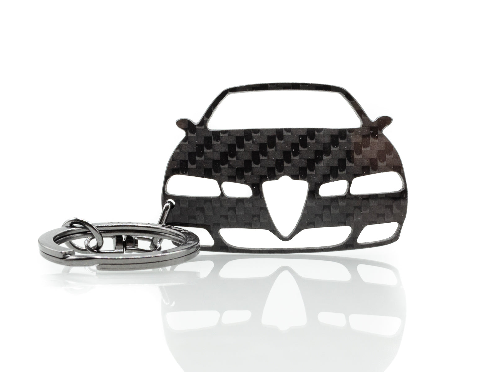 BlackStuff Carbon Fiber Keychain Compatible with Alfa 156 Giugiaro BS-1053