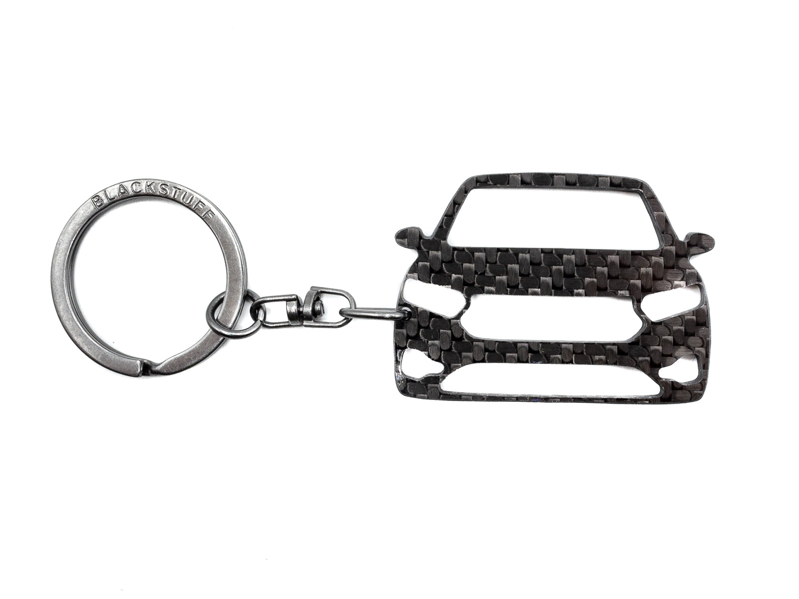 BlackStuff Carbon Fiber Keychain Compatible with Logan Sandero mk3 2020 BS-1064