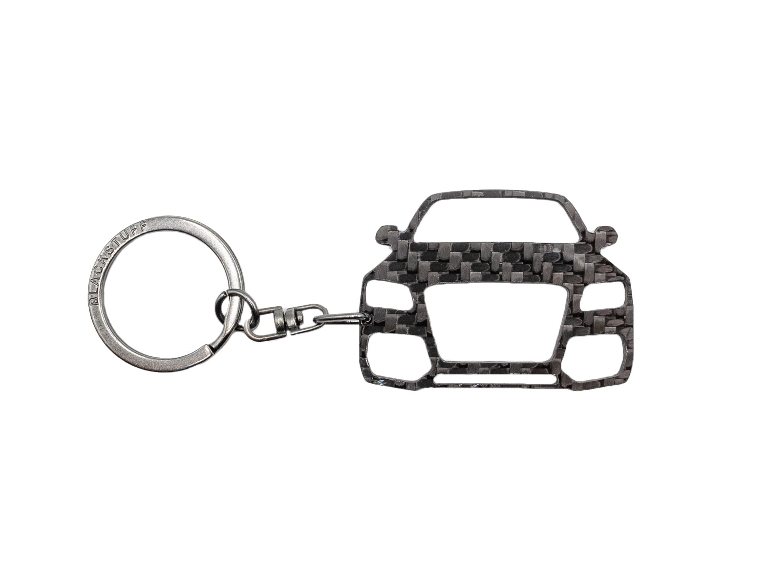 BlackStuff Carbon Fiber Keychain Keyring Ring Holder Compatible with RS Q5 B8 2013-2018 BS-134