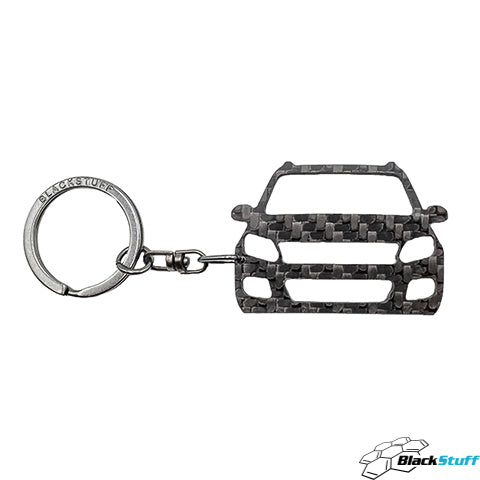 BlackStuff Carbon Fiber Keychain Keyring Ring Holder Compatible with Tiguan 2011-2016 BS-175