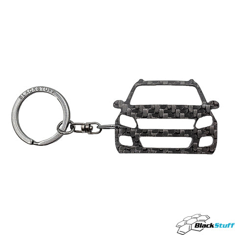 BlackStuff Carbon Fiber Keychain Keyring Ring Holder Compatible with Tiguan 2011-2016 BS-175