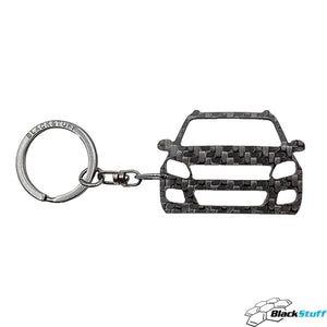 BlackStuff Carbon Fiber Keychain Keyring Ring Holder Compatible with Tiguan 2011-2016 BS-175