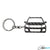 BlackStuff Carbon Fiber Keychain Keyring Ring Holder Compatible with Tiguan 2011-2016 BS-175