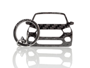 BlackStuff Carbon Fiber Keychain Keyring Ring Holder Compatible with Kuga MK2 2012-2019 BS-185