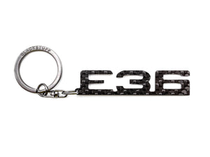 BlackStuff Carbon Fiber Keychain Keyring Ring Holder Compatible with M3 E36 BS-326