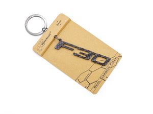 BlackStuff Carbon Fiber Keychain Keyring Ring Holder Compatible with F30 3er 3 series BS-332