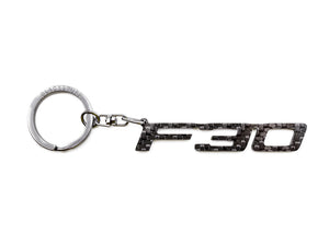 BlackStuff Carbon Fiber Keychain Keyring Ring Holder Compatible with F30 3er 3 series BS-332