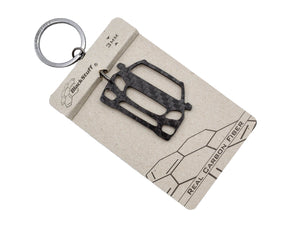 BlackStuff Carbon Fiber Keychain Keyring Ring Holder Compatible with GLA Class X126 2014-2019 BS-601