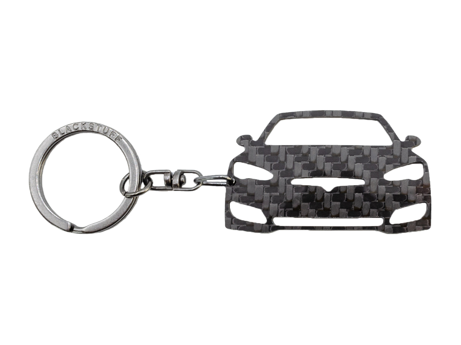 BlackStuff Carbon Fiber Keychain Keyring Ring Holder Compatible with Model S BS-961