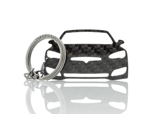 BlackStuff Carbon Fiber Keychain Keyring Ring Holder Compatible with Model S BS-961