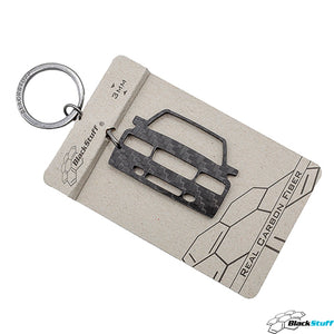 BlackStuff Carbon Fiber Keychain Keyring Ring Holder Compatible with  W201 Cossworth BS-923