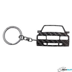 BlackStuff Carbon Fiber Keychain Keyring Ring Holder Compatible with  W201 Cossworth BS-923