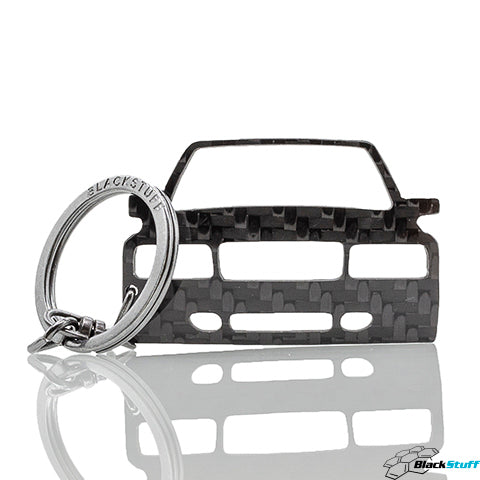 BlackStuff Carbon Fiber Keychain Keyring Ring Holder Compatible with  W201 Cossworth BS-923