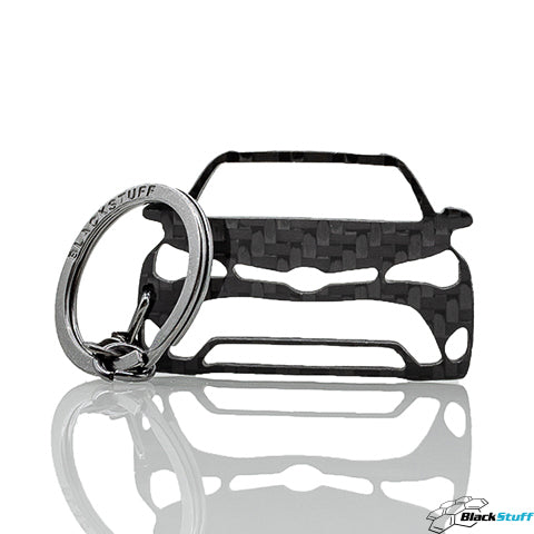 BlackStuff Carbon Fiber Keychain Keyring Ring Holder Compatible with  Avensis 2015-2018 BS-929