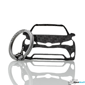 BlackStuff Carbon Fiber Keychain Keyring Ring Holder Compatible with  Avensis 2015-2018 BS-929