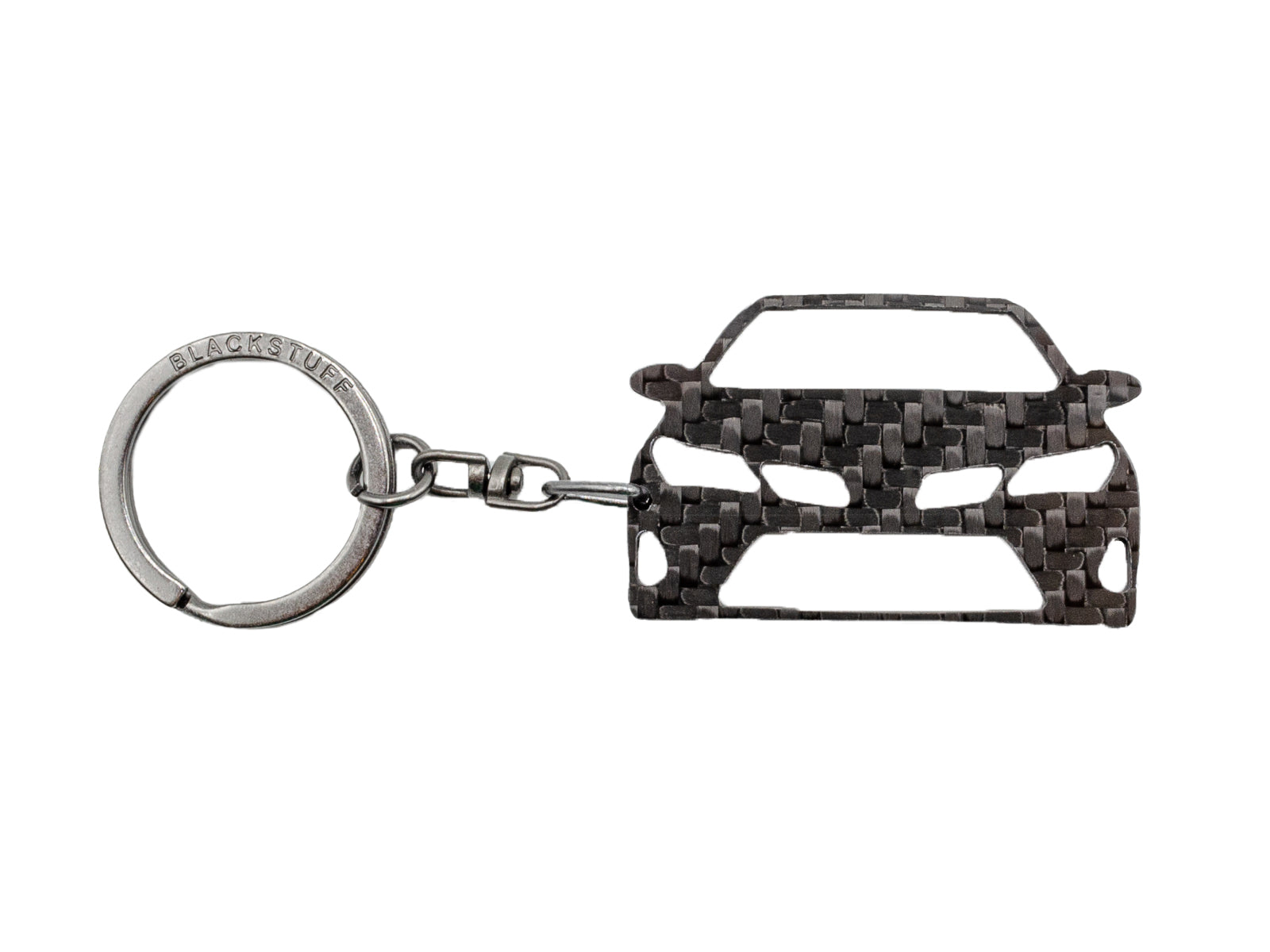 BlackStuff Carbon Fiber Keychain Keyring Ring Holder Compatible with Corolla Auris E170 E180 2012-2018 BS-933