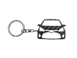 BlackStuff Carbon Fiber Keychain Keyring Ring Holder Compatible with Yaris MK3 XP130 XP150 2013+ BS-946