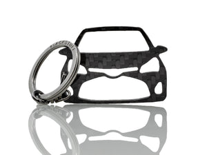 BlackStuff Carbon Fiber Keychain Keyring Ring Holder Compatible with Yaris MK3 XP130 XP150 2013+ BS-946