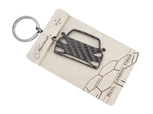 BlackStuff Carbon Fiber Keychain Keyring Ring Holder Compatible with Model 3 BS-960