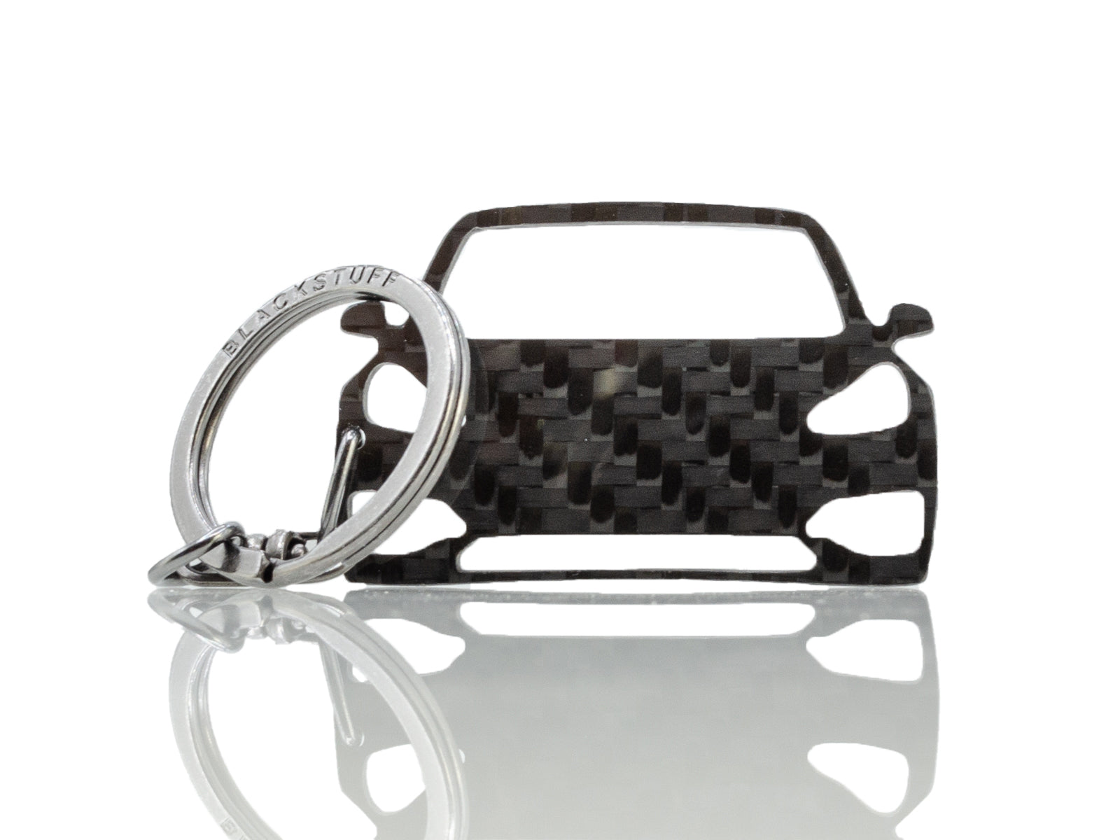 BlackStuff Carbon Fiber Keychain Keyring Ring Holder Compatible with Model 3 BS-960