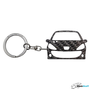 BlackStuff Carbon Fiber Keychain Keyring Ring Holder Compatible with 206+ 2009-2013 BS-964