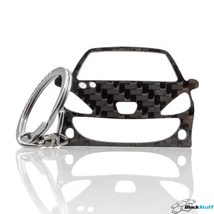 BlackStuff Carbon Fiber Keychain Keyring Ring Holder Compatible with 206+ 2009-2013 BS-964