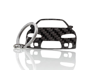 BlackStuff Carbon Fiber Keychain Keyring Ring Holder Compatible with Eclipse MK2 2G 1995-1998 BS-965